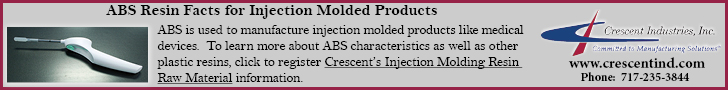 Crescent Industries - ABS Resin Facts for Injection Molded Products