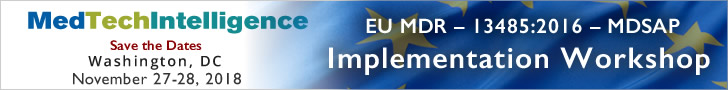 Save the Dates! - EU MDR - 13486:2016 - MDSAP: Implementation Workshop - November 27-28, 2018 - Washington DC