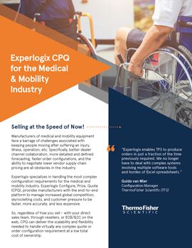 Experlogix CPQ for the Medical & Mobility Industry